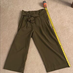 COS Olive Green Wide-Leg Pants